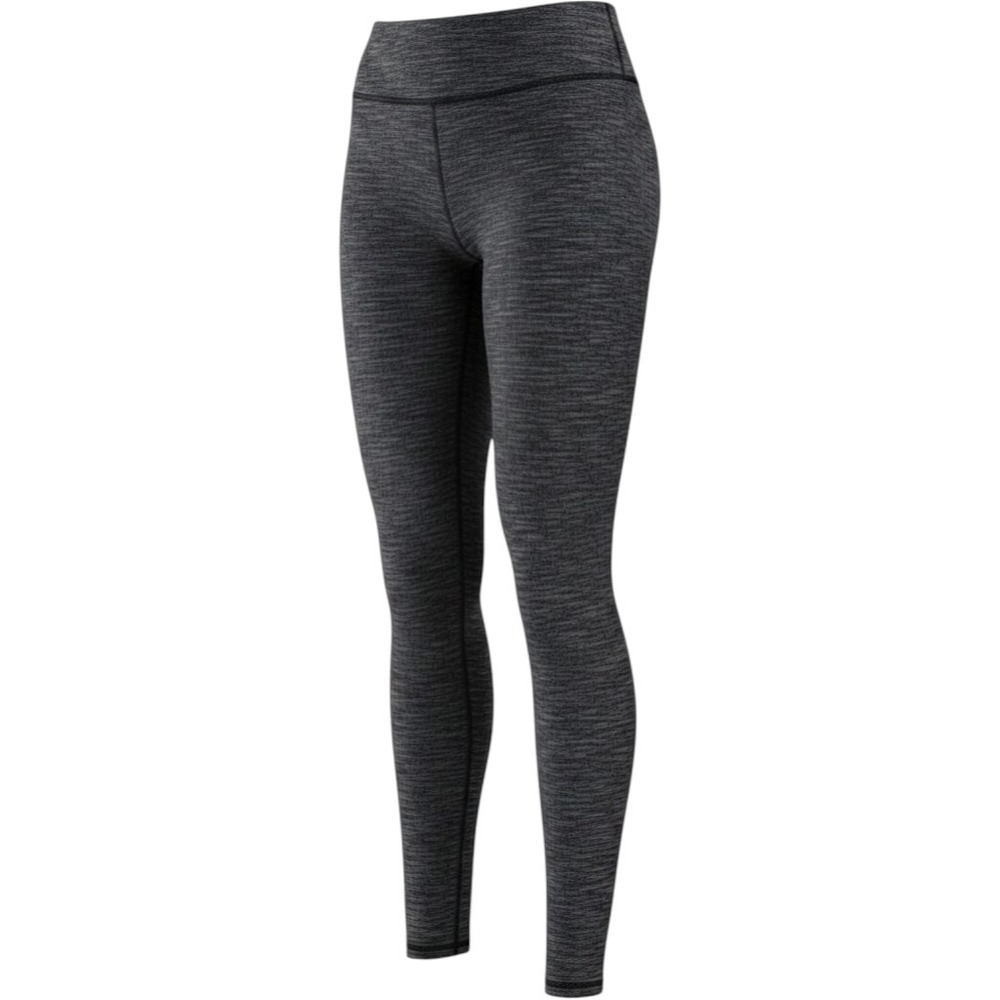 Tesla Womens High Waisted Space Dye Leggings Gray Heathered Yoga Pants Small